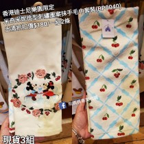 (出清) 香港迪士尼樂園限定 米奇米妮 造型刺繡圖案抹手毛巾套裝 (BP0040)